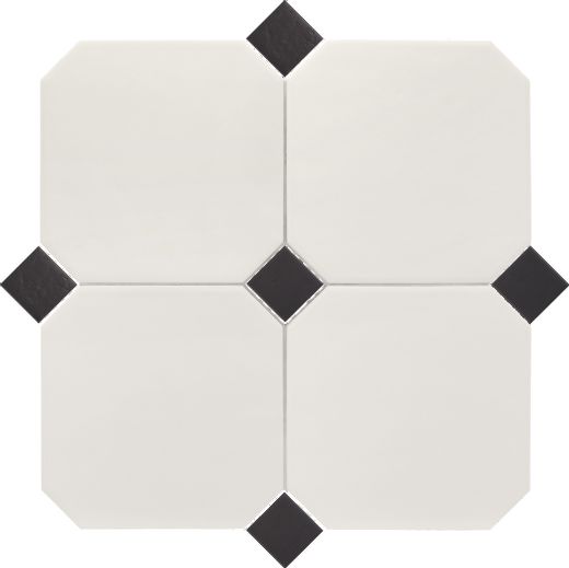 Billede af Octagon Hvid Mat 20x20 cm